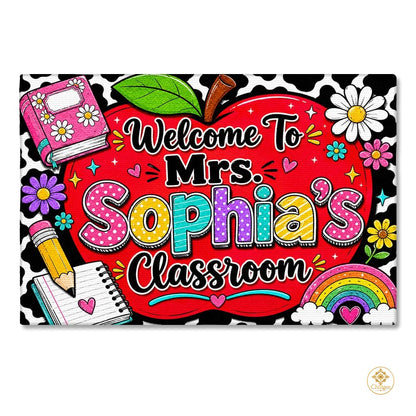 Custom Classroom Welcome Mat for Front Door and Entryway
