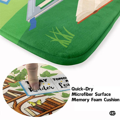 Custom Reading Tree Doormat with Book and Cat Detail - Reading Tree