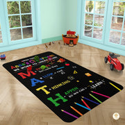 Custom Mathematics Education Rug for Classroom and Playroom - Math D5 / 3' x 5' (Rectangular)
