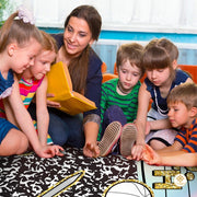 Custom Composition Notebook Classroom Rug for Kids