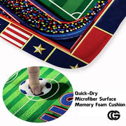 Custom Soccer 2026 Area Rug with Golden Trophy and Flags - D10