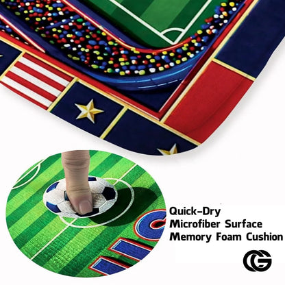 Custom Soccer 2026 Area Rug with Golden Trophy and Flags - D10