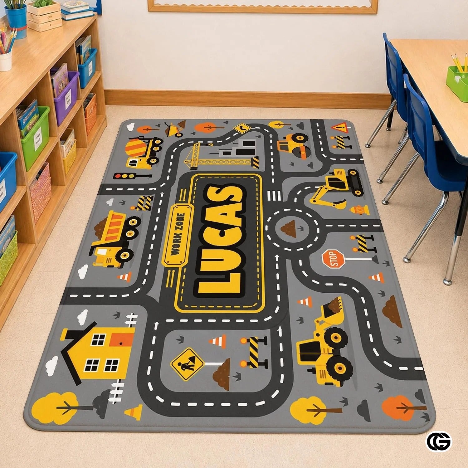 Custom Road Map Welcoming Doormat with City Streets