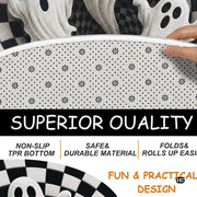 Personalized Halloween 3D Optical Illusion Ghost Round Rug (A04)