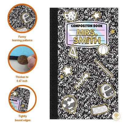 Custom Composition Notebook Classroom Rug for Kids