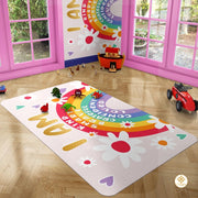 Personalized Welcome Doormat with Family Name and Address - Pastel