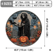 Custom Halloween 3D Optical Illusion Round Rug Skeleton Horror Area Rug (1, #3)