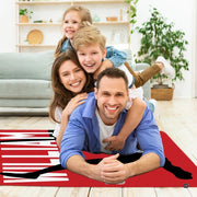 Sports anime slam dunk floor rug displayed under bedroom decor with contemporary styling. - thumbnail image 5 of 7