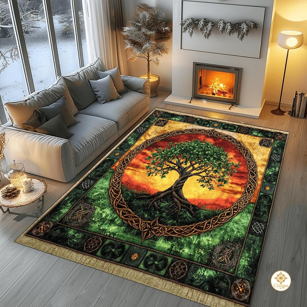 Custom Celtic Tree of Life Welcome Mat for Living Room
