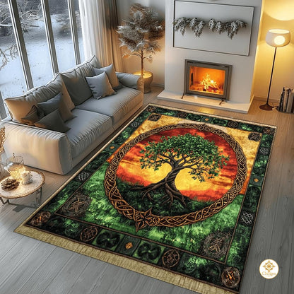 Custom Celtic Tree of Life Welcome Mat for Living Room