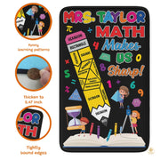 Custom Composition Notebook Classroom Rug with Non Slip Backing