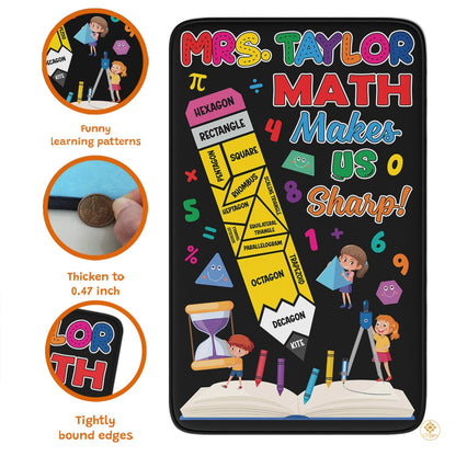 Custom Composition Notebook Classroom Rug with Non Slip Backing