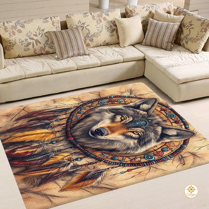 Custom Galaxy Wolves Welcome Mat for Entryway and Living Room