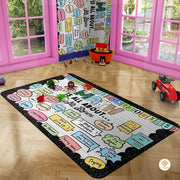 Custom Mathematics Educational Welcome Mat with School Formulas