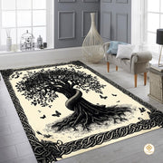 Custom Family Name Welcome Mat with Tree of Life and Address - Tree-ds18
