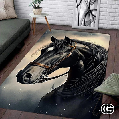 Custom Running Horse Welcome Mat for Front Door and Entryway