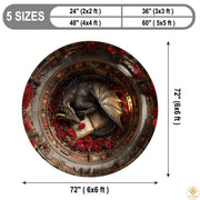 Personalized Dragon Welcome Mat with 3D Effect and Library Art