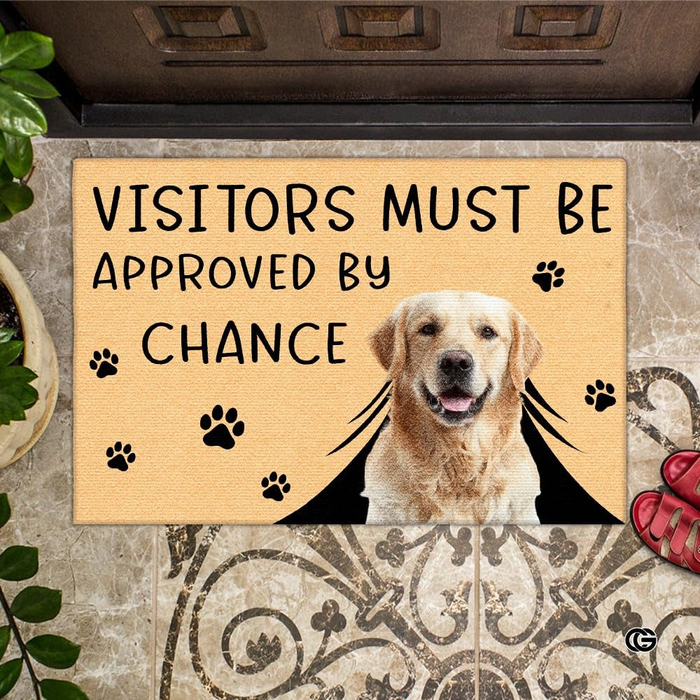 Personalized Pet Dog Welcome Door Mat with Photo and Name (A04)
