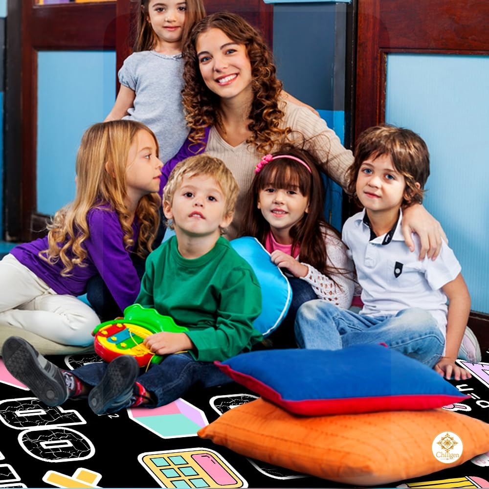 Custom Mathematics Classroom Rug for School and Playroom