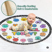 Wheel of Feelings and Emotions Round Rug, Educational Mental Health Rug for Classroom, Educational Animal Shape School Mat, Back to School Gift (Emotion 3)