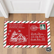 Personalized Christmas Doormat with Custom Family Name and Text