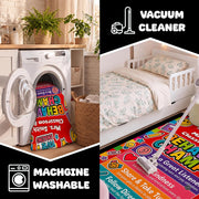 Personalized Teachers Classroom Rug, Custom Teacher Name Classroom Rules Area Rug, Feeling Chart Calming Corner Mat, Kindergarten Educational Back to School Class Decor (D6)