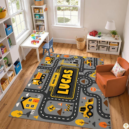Custom Road Map Area Rug