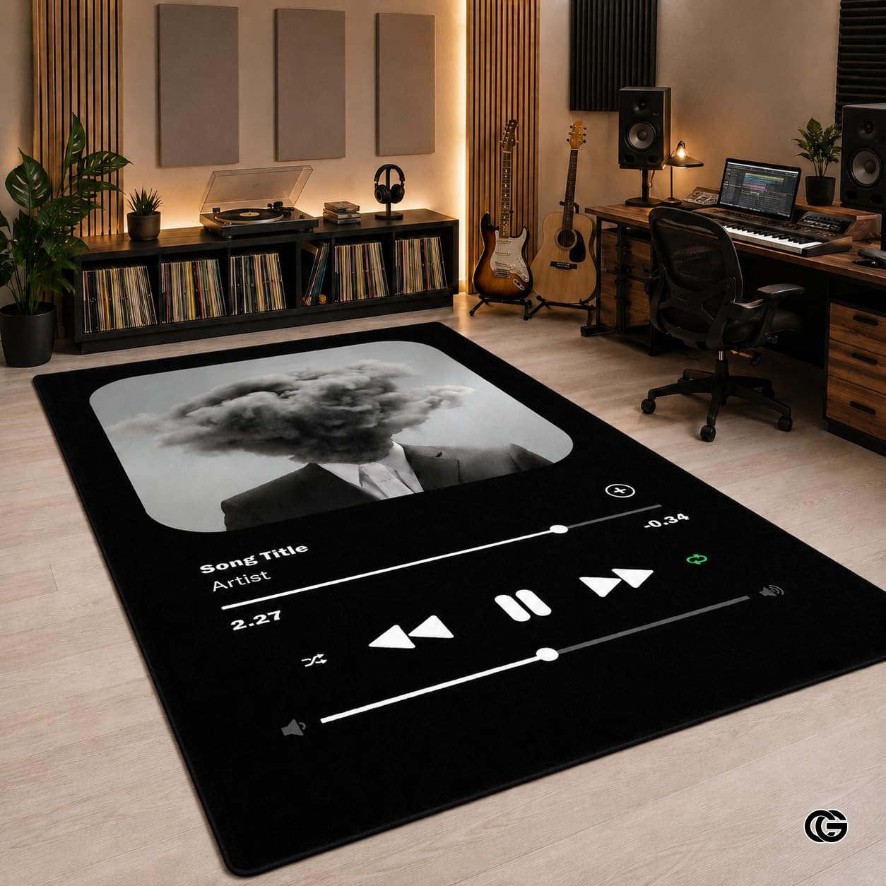 Personalized Welcome Doormat with Family Name and Address - Custom Album Cover Rug