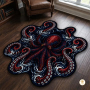 Custom Octopus Welcome Mat with Sea Monster Design