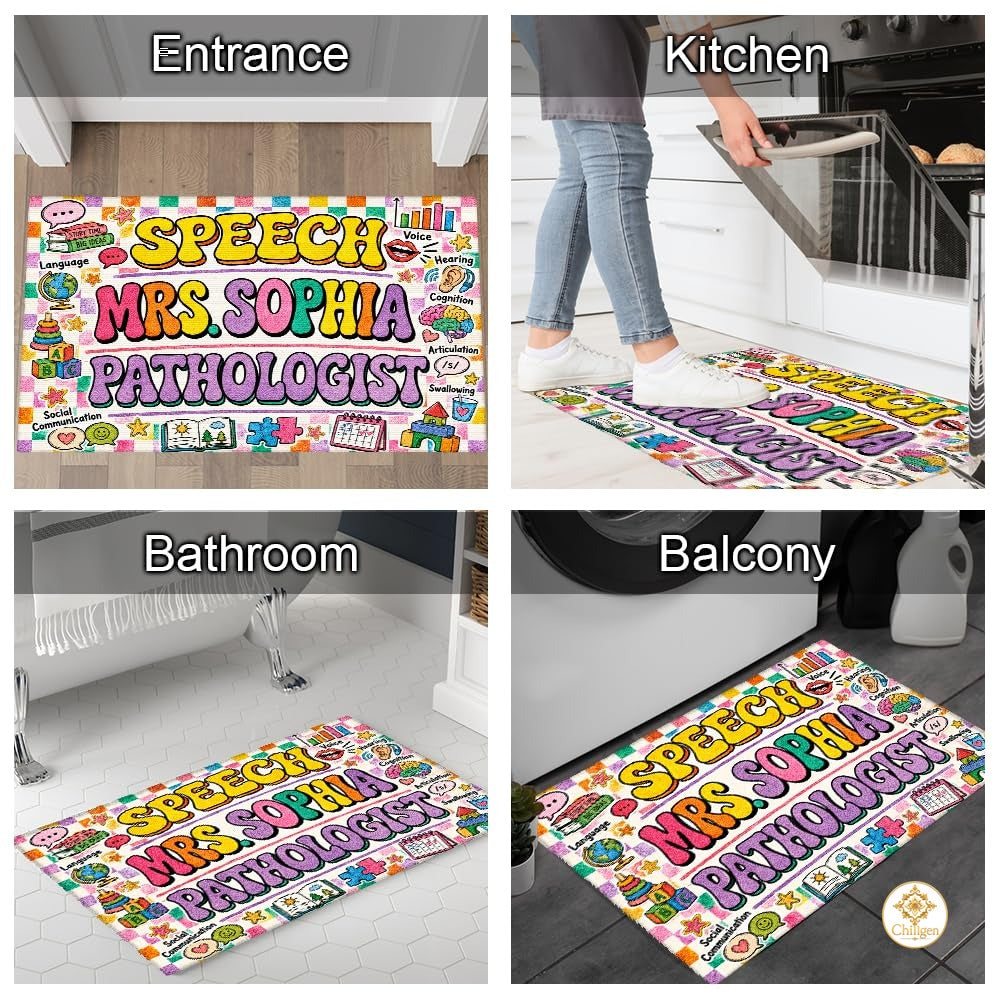 Personalized Classroom Doormat with Custom Teacher Name