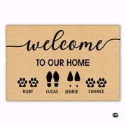 Personalized Pet Dog Welcome Door Mat with Photo and Name (A03)