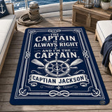 Custom Boat Rug, Personalized Welcome Aboard Mat with Boat Name, Nautical Area Rug for Deck, Entryway or Floor, Anchor Marine Decor, Boating Gift (Boat Rug 06)