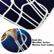 Close-up visual of flaming net artwork and blazing orange flare on a hockey rink rug temu search. - thumbnail image 3 of 7