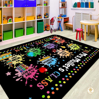 Custom Math Classroom Welcome Mat with Formulas and Numbers - Math D10 / 3' x 5' (Rectangular)