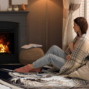 Dimensions and sizing chart for owl in tree hollow nest living room area rug - thumbnail image 2 of 8
