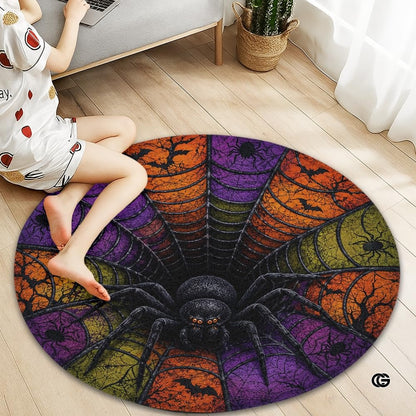 Personalized Halloween 3D Optical Illusion Ghost Round Rug (A11)