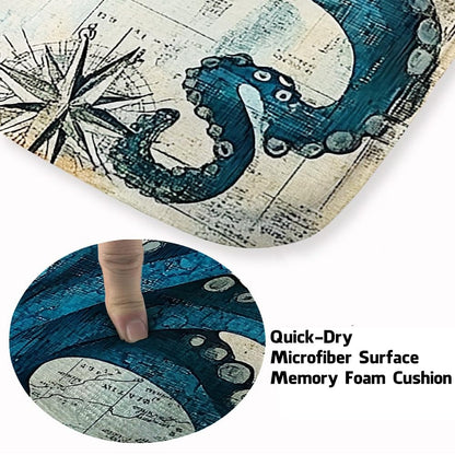 Custom Octopus Welcome Mat for Coastal Home and Entryway