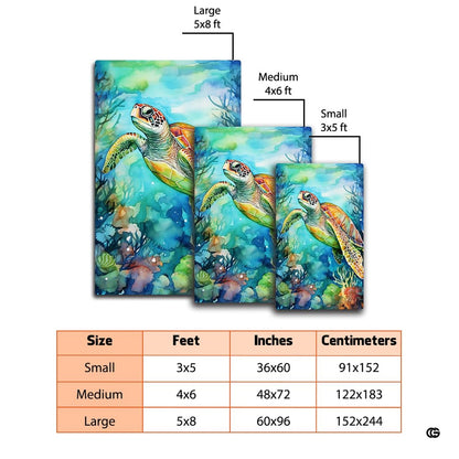 Detailed ocean floor map view highlighting turquoise washes and coral red reef accents in a bright layout. - thumbnail image 2 of 7