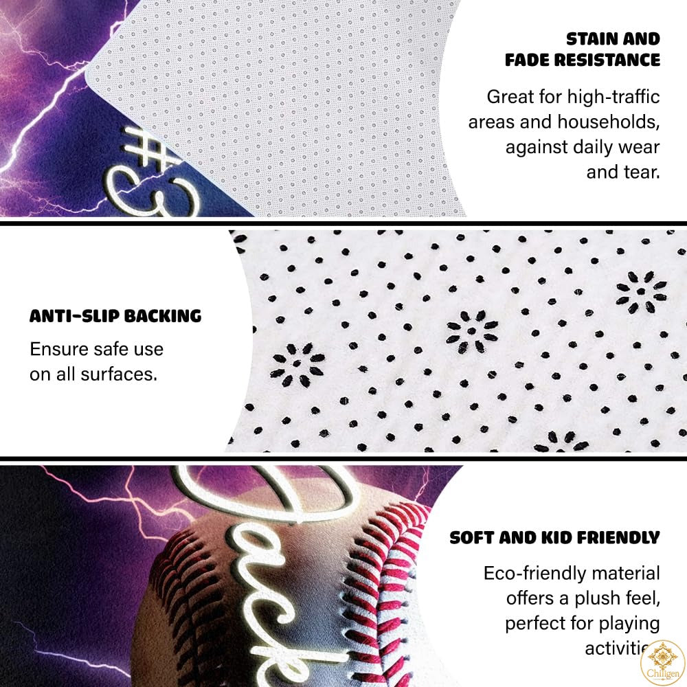 Baseball Area Rug