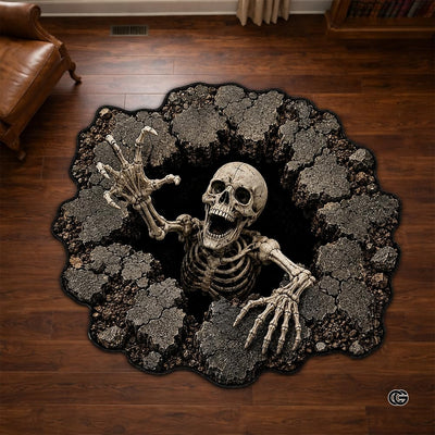 Personalized Halloween 3D Optical Illusion Shaped Rug (A03)