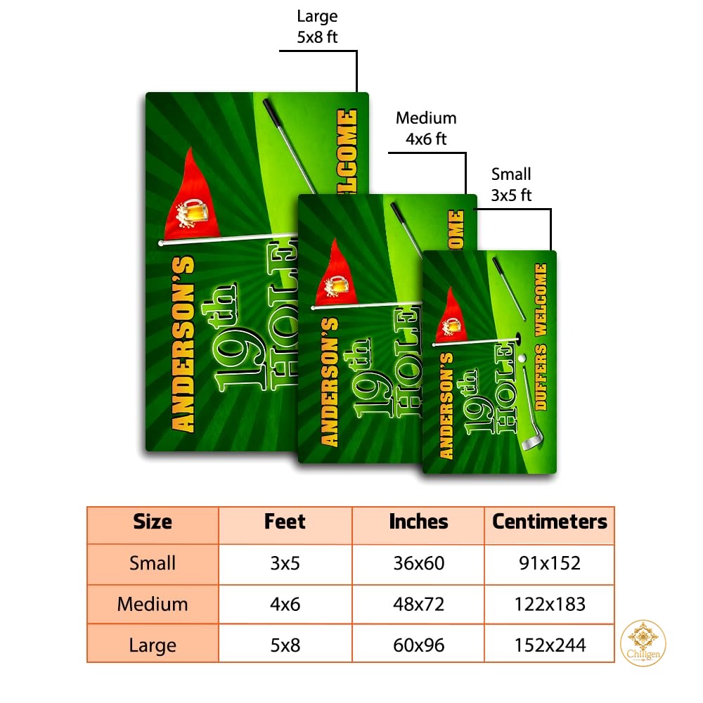 Custom Golf Welcome Mat for Front Door and Entryway