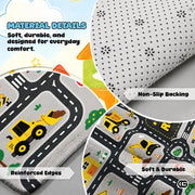 Custom Road Map Area Rug with Personalized City Street Name