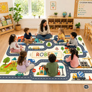 Personalized Road Map Door Mat with Custom Town Design - Map 1