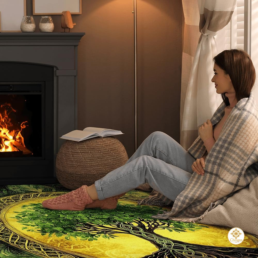 Custom Celtic Tree of Life Welcome Mat for Front Door - Tree-ds07