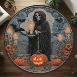 Custom Halloween 3D Optical Illusion Round Rug Skeleton Horror Area Rug (1, #3)