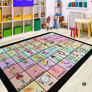 Core Vocabulary Rug, Communication Rugs for Kids Sped Classroom Rug, Autism Carpet, Speech Therapist Decor, Classroom Carpet, Back to School Mat for Kids Room Decor (STYLE-DS02, X-Small (2x3 feet))