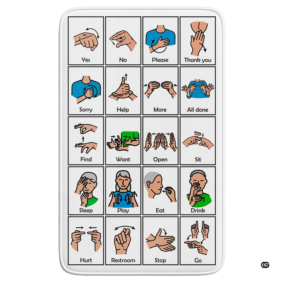 Core Vocabulary Rug, Communication Rugs for Kids Sped Classroom Rug, Autism Carpet, Speech Therapist Decor, Classroom Carpet, Back to School Mat for Kids Room Decor (STYLE5, X-Small (2x3 feet))