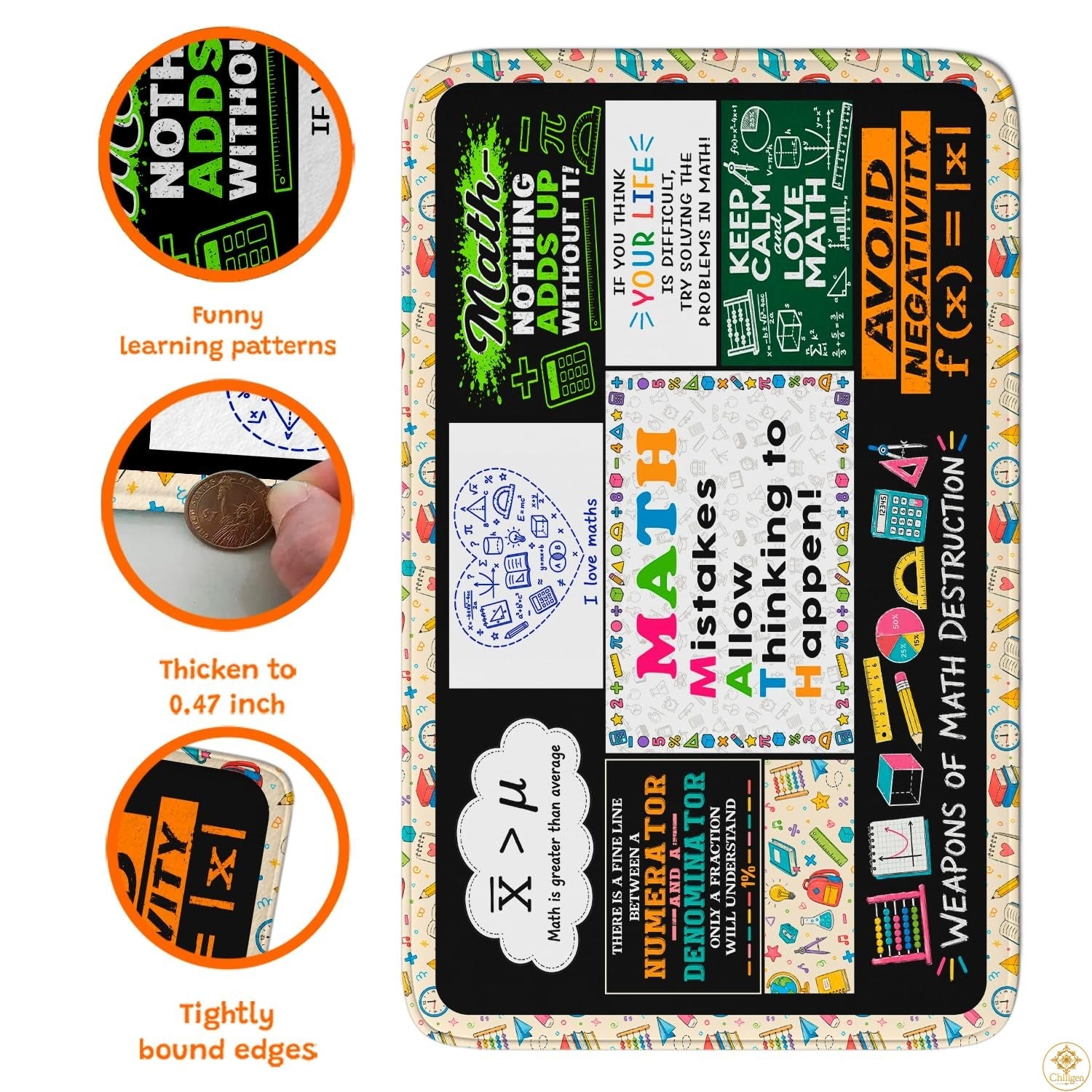 Custom Math Area Rug
