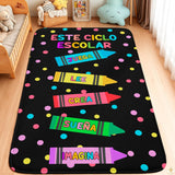 Custom ABC Spanish Educational Rug with Alphabet and Numbers