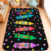 Custom ABC Spanish Educational Rug with Alphabet and Numbers